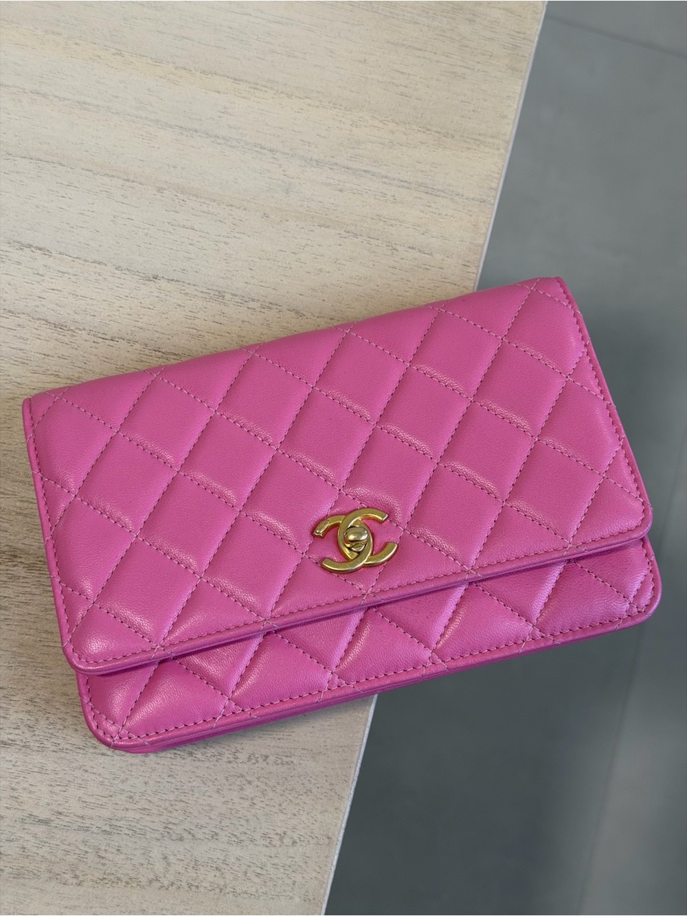 CHANEL Pearl Crush Wallet on Chain Lambskin